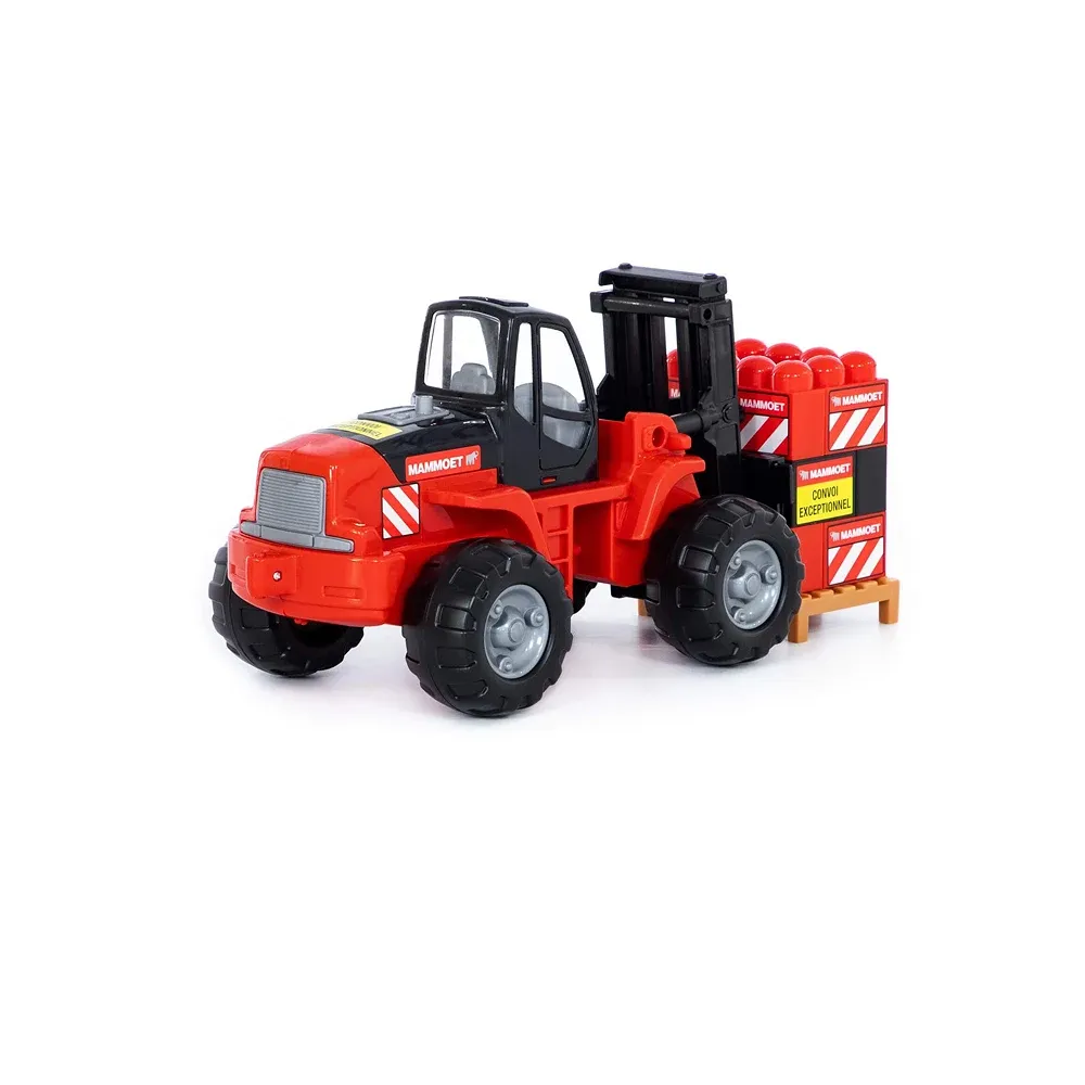 Tractor stivuitor cu set de construcție – 15 piese, Polesie (56856)