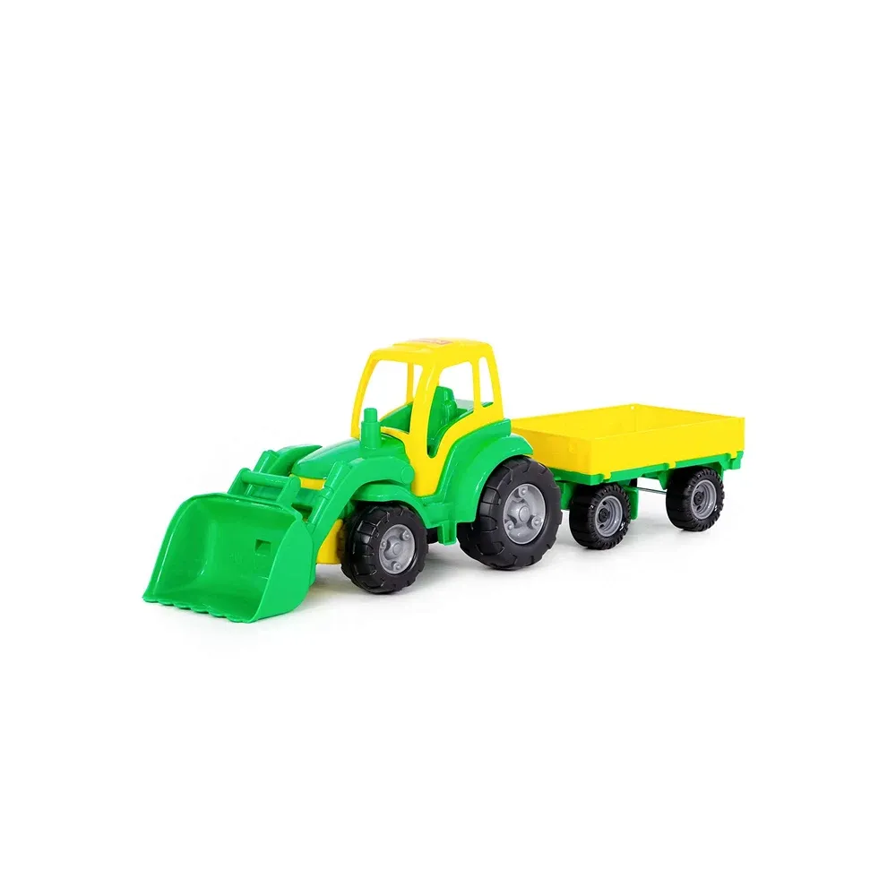 Tractor Campion cu cupă frontală și remorcă, Polesie (0520)