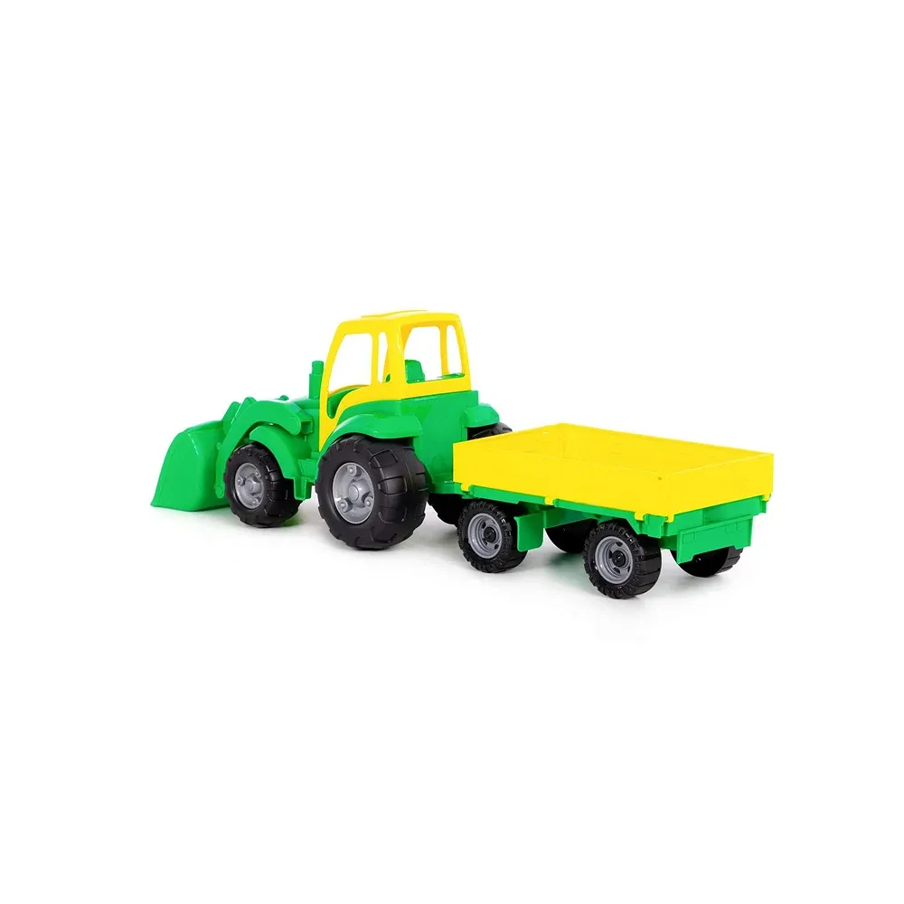 Tractor Campion cu cupă frontală și remorcă, Polesie (0520)