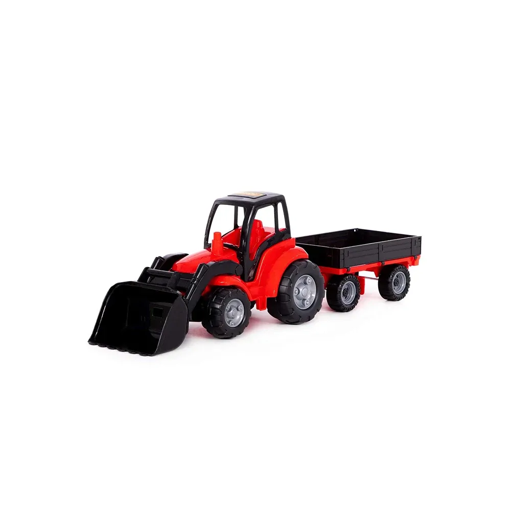 Tractor Campion cu cupă frontală și remorcă, Polesie (0520)