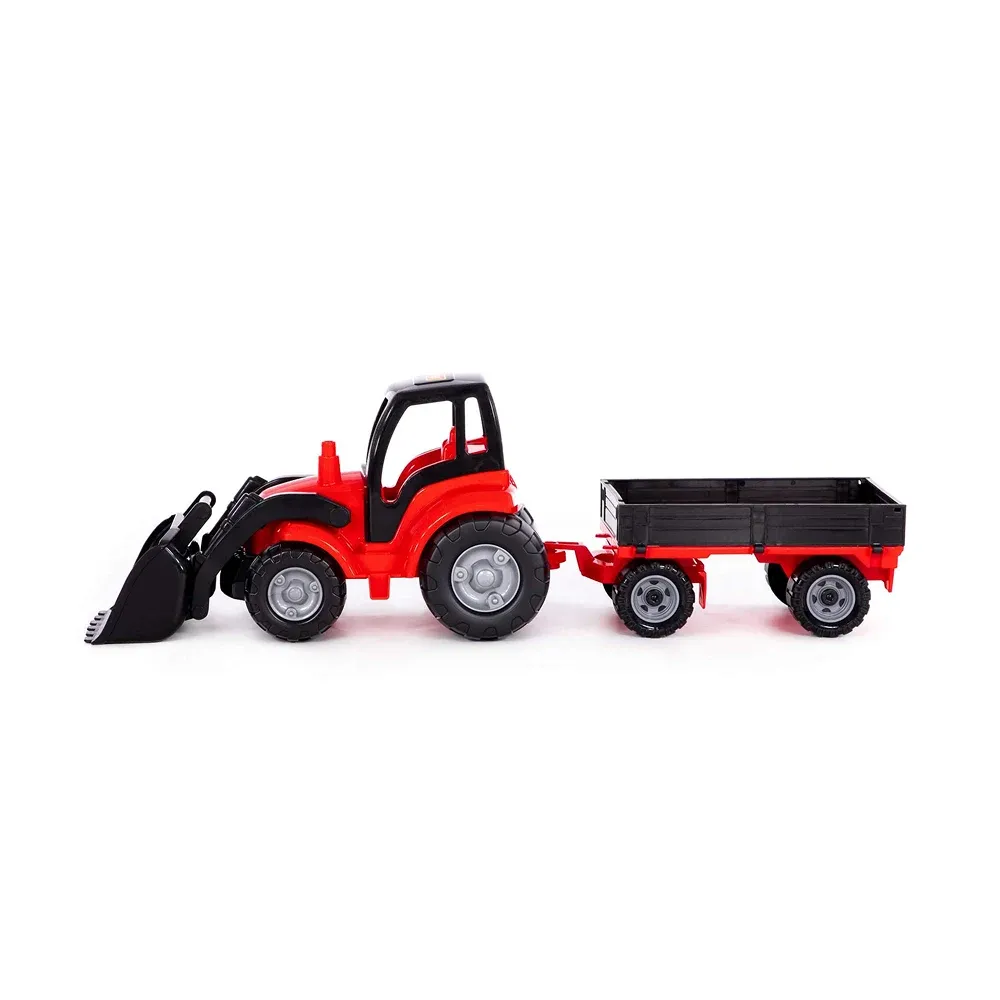 Tractor Campion cu cupă frontală și remorcă, Polesie (0520)