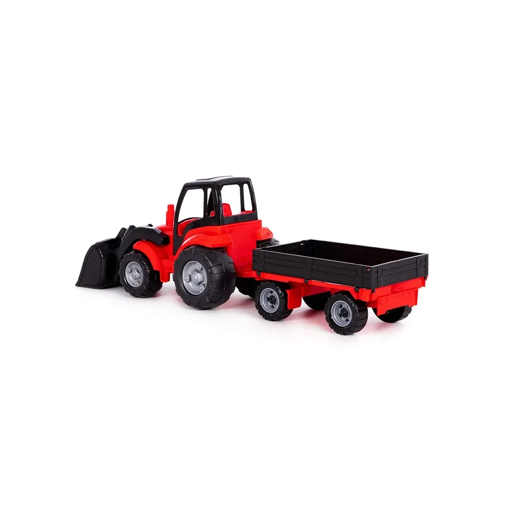 Tractor Campion cu cupă frontală și remorcă, Polesie (0520)