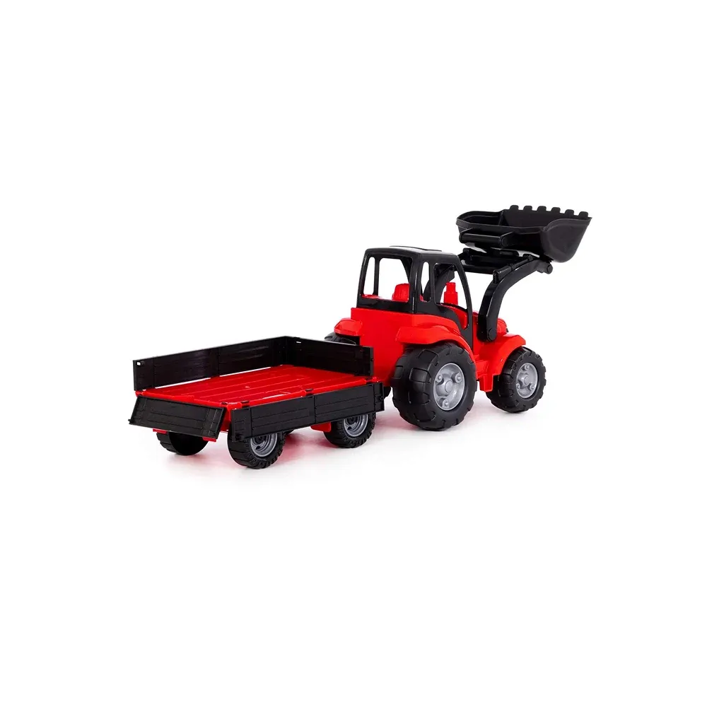 Tractor Campion cu cupă frontală și remorcă, Polesie (0520)