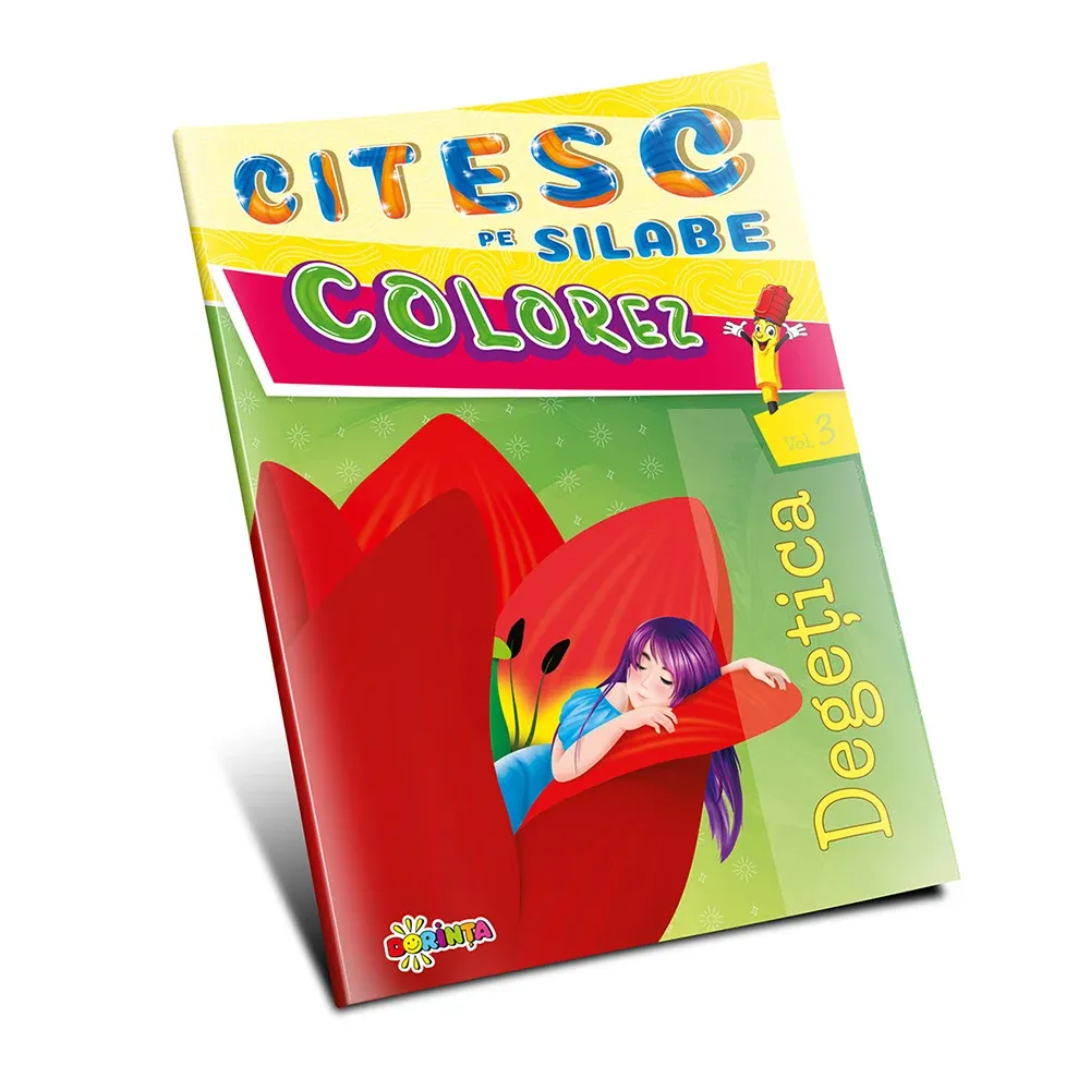 Citesc pe silabe. Colorez. Degetica (vol 3) (56387)
