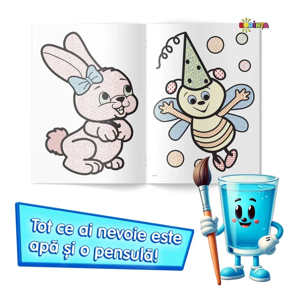 Colorez cu apa:14 (Panda Rosie) (01337)