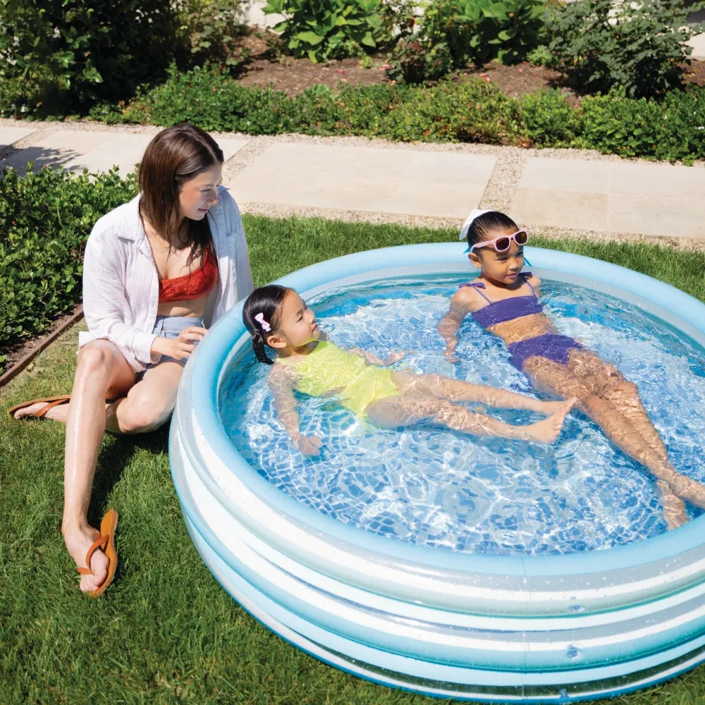Надувной детский бассейн Blue Bliss, 147х33 см, 330 л, 2+ года, Intex (58467)