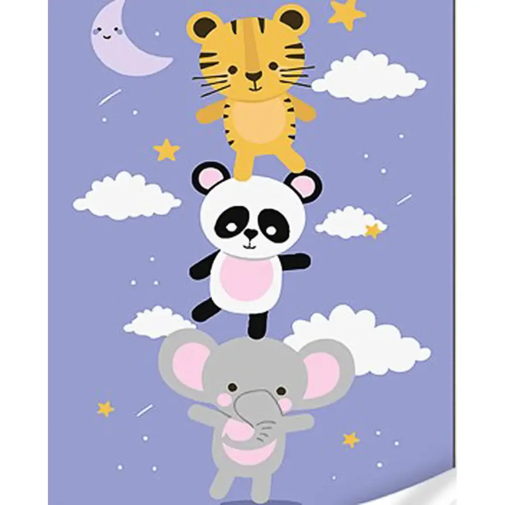 Pictură pe numere Animale vesele, 30×40 cm, Strateg (SS1081)