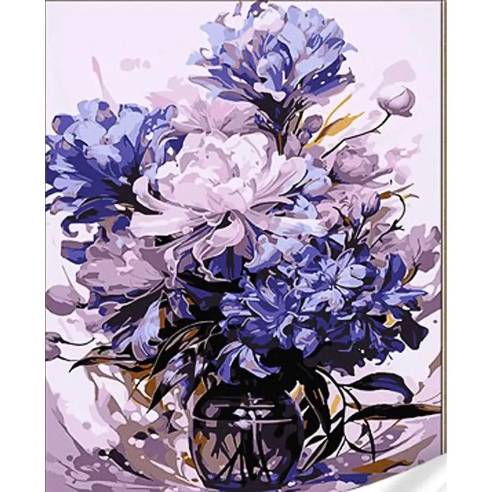 Pictură pe numere Flori magice, 30×40 cm, Strateg (SS1018)
