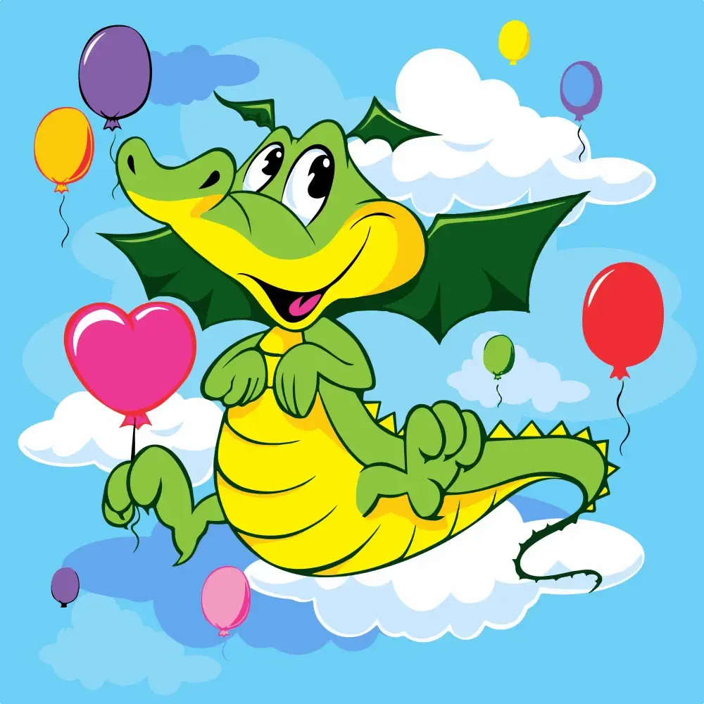 Pictură pe numere Dragon de aer, 30×30 cm, Strateg (ES0825)