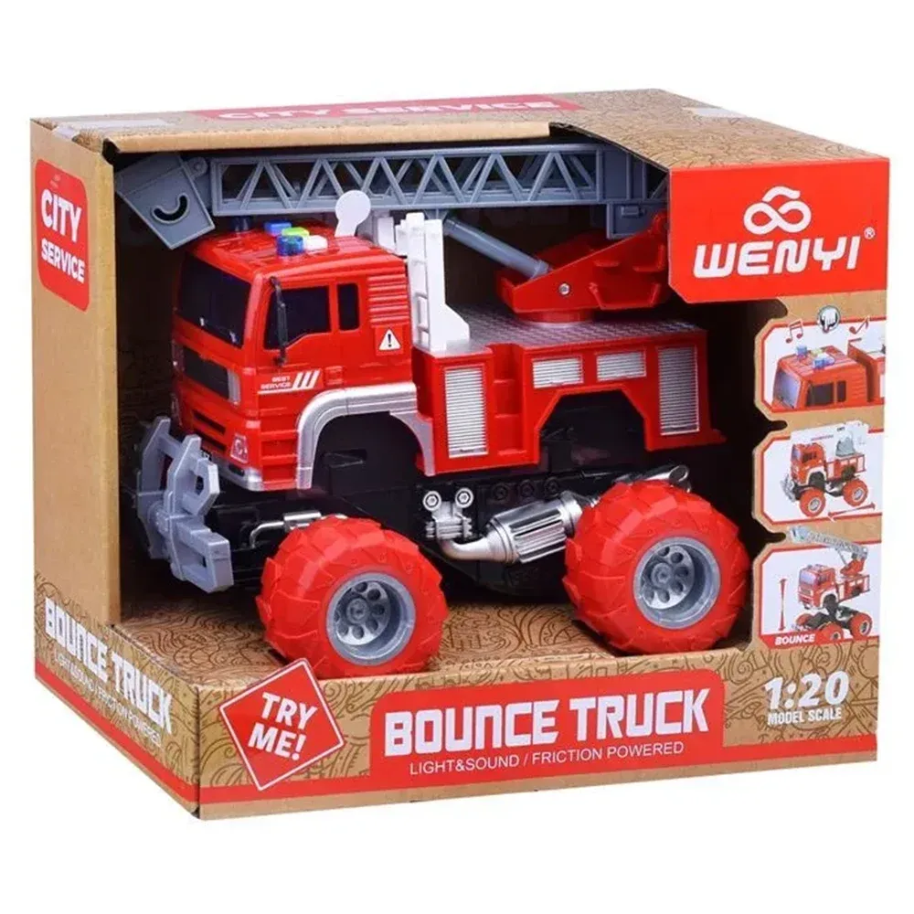 Autospecială off-road pompieri cu inerție, lumini și sunete – 1:20 – WY553B ,Wenyi (25536)