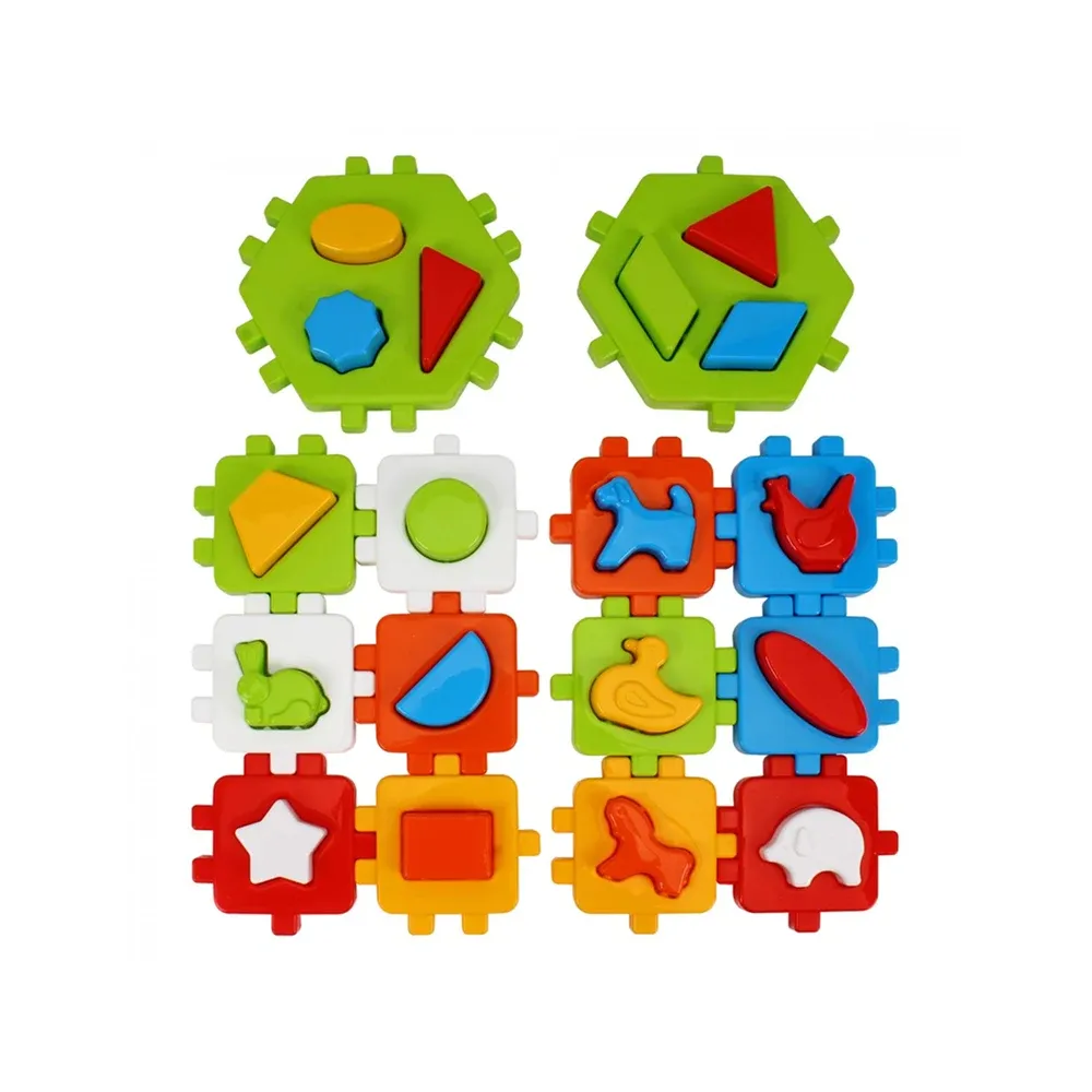 Развивающий кубик «Умный ребенок» с фигурками и животными, Технок (2001 г.)