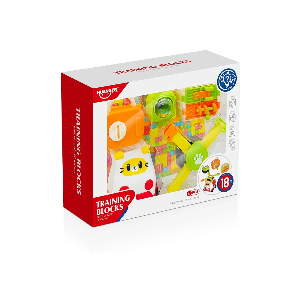 Set educativ senzorial cu activități și mașinuță, Huanger HE8083 (19711)