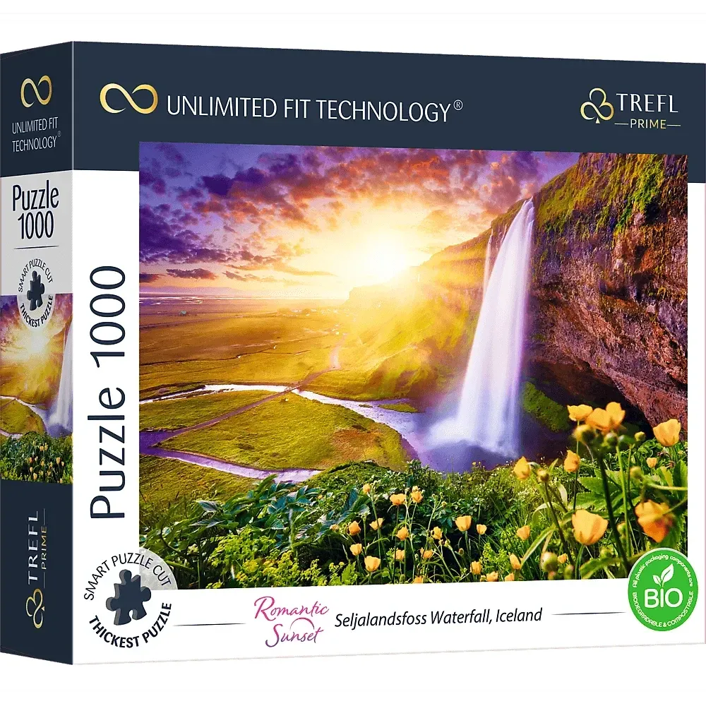 Seljalandsfoss Waterfall, Iceland, 1000 elemente UFT (10756)