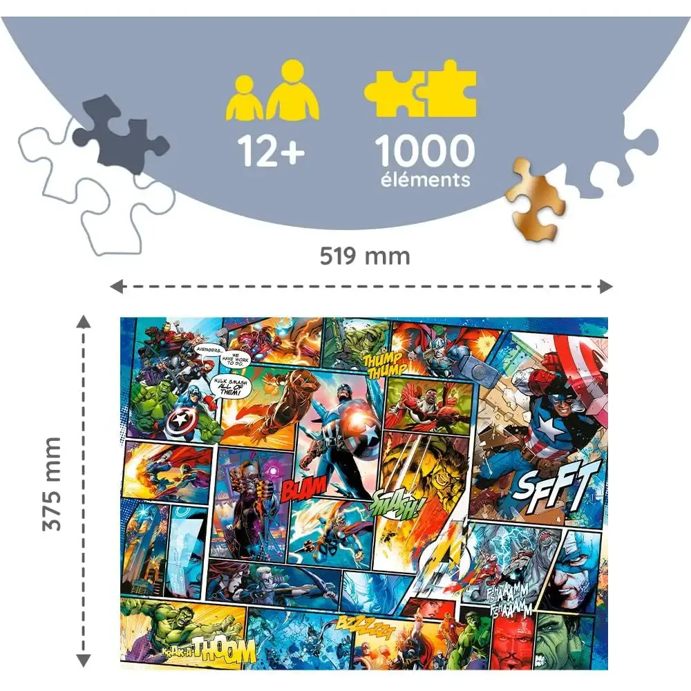 Вселенная комиксов, Marvel, 1000 деревянных элементов (20165)