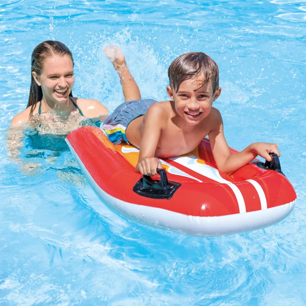 Надувной плот Joy Rider с ручками, 112×62 см, макс. 40 кг, 2 цвета, 6+ лет, Intex (58165)