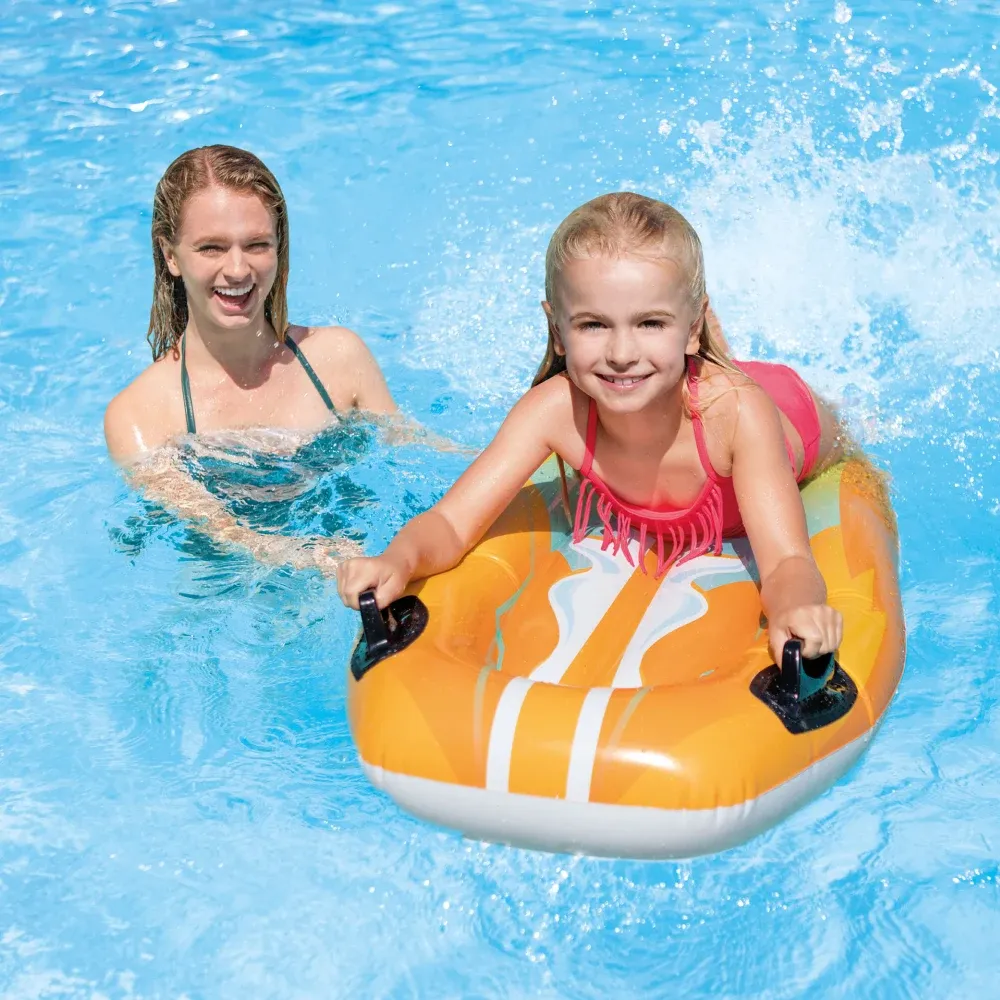 Надувной плот Joy Rider с ручками, 112×62 см, макс. 40 кг, 2 цвета, 6+ лет, Intex (58165)