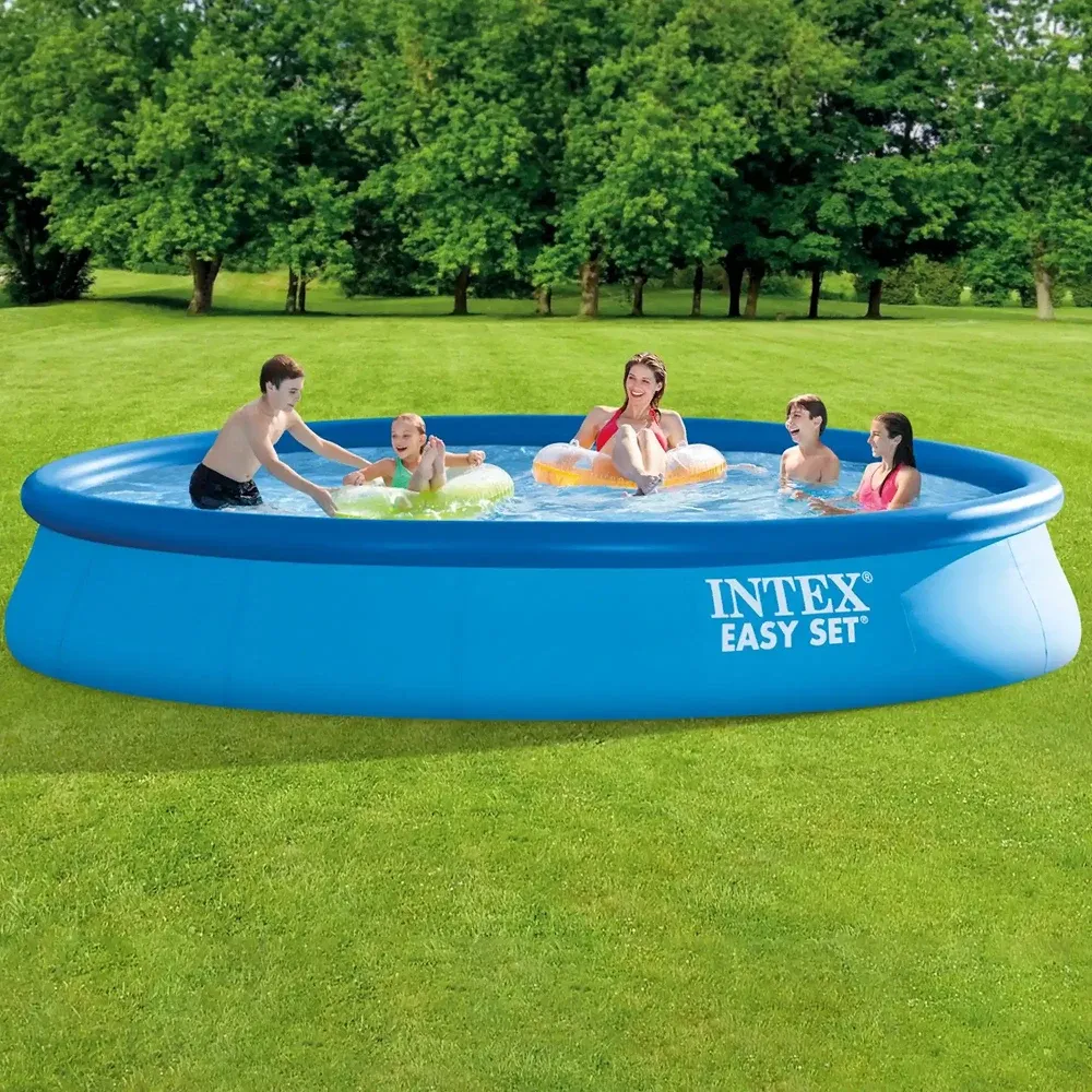 Надувной бассейн Easy Set 457x84 см, 9792 л, с фильтр-насосом 2006 л/ч, Intex (28158)
