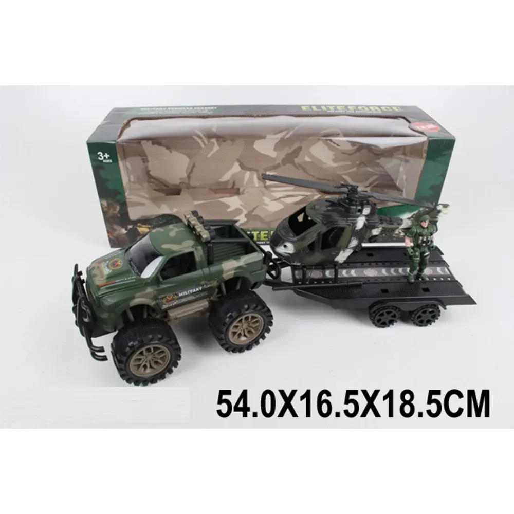 Masinuta Jeep militar cu remorca (90515)