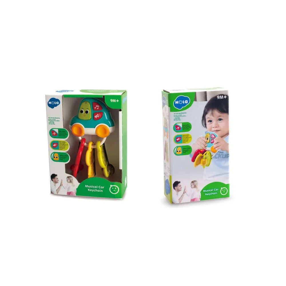 Jucărie zornăitoare Mașinuță cu chei, lumini și sunete, Hola 8996 (00330 (8996))
