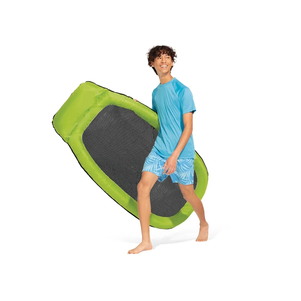 Saltea gonflabilă tip șezlong pentru apă, cu plasă și pernă, 178×94 cm, max. 100 kg, Intex (58836)