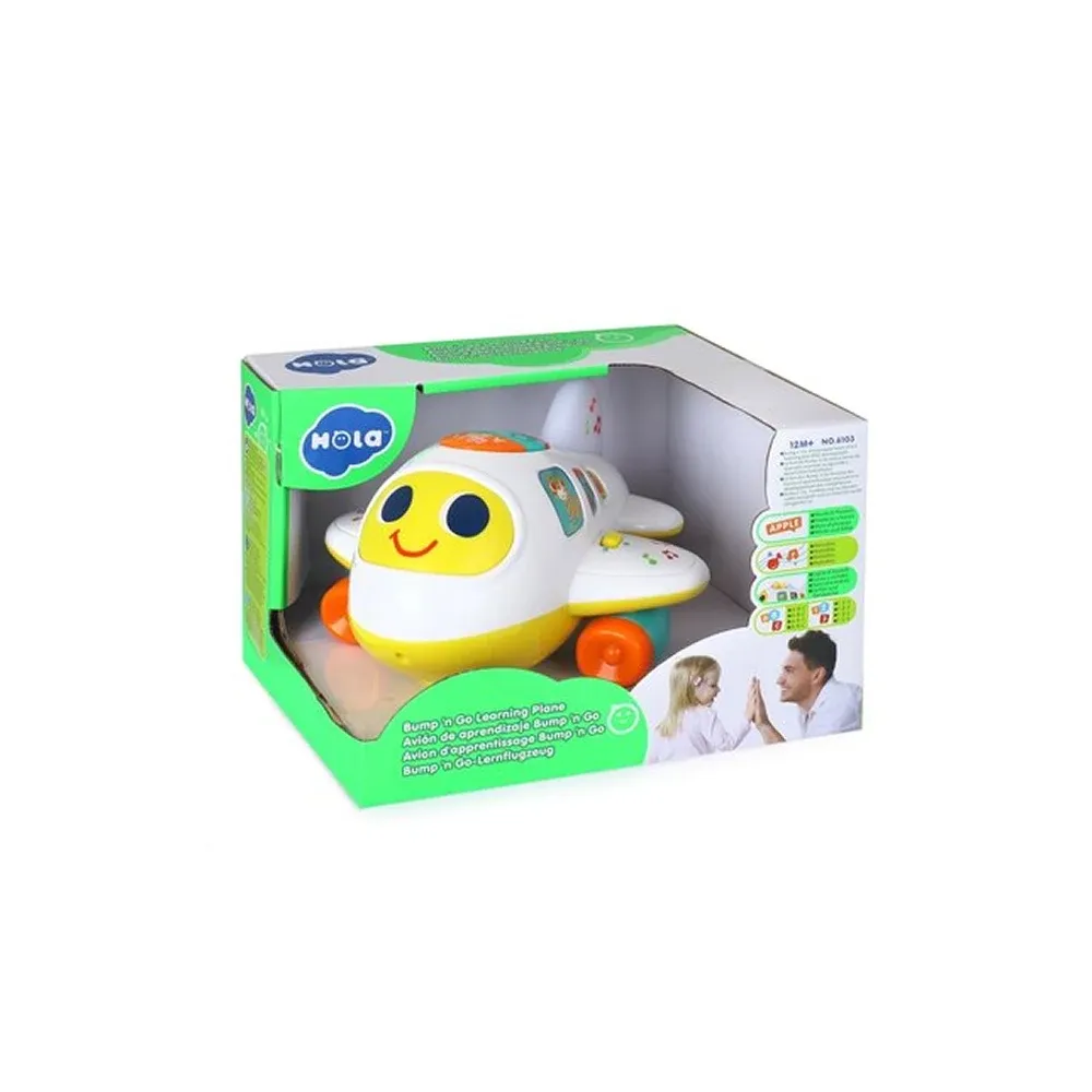 Интерактивная игрушка Самолет с музыкой и подсветкой Hola 6103 (75888)