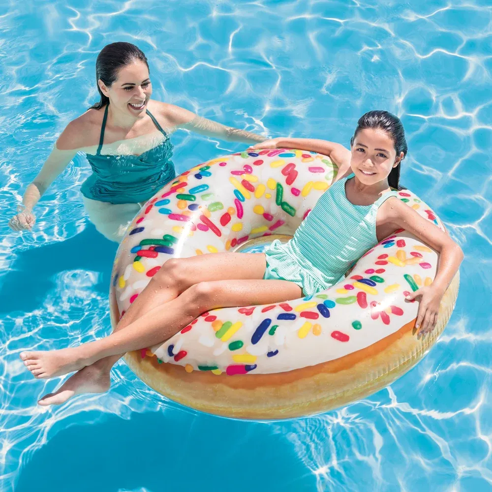 Colac gonflabil de înot Donut Sprinkle, 114 cm, max. 100 kg, 9+ ani, Intex (56263)