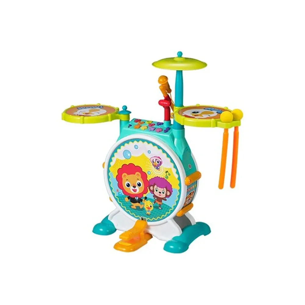 Tobă muzicală interactivă cu microfon, lumini și scaun, Hola 3130 (66619)