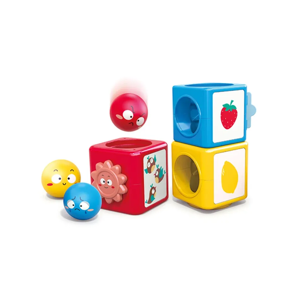 Jucărie educativă turn de stivuire și sortare cu cuburi și bile, Hola E7991 (01924)