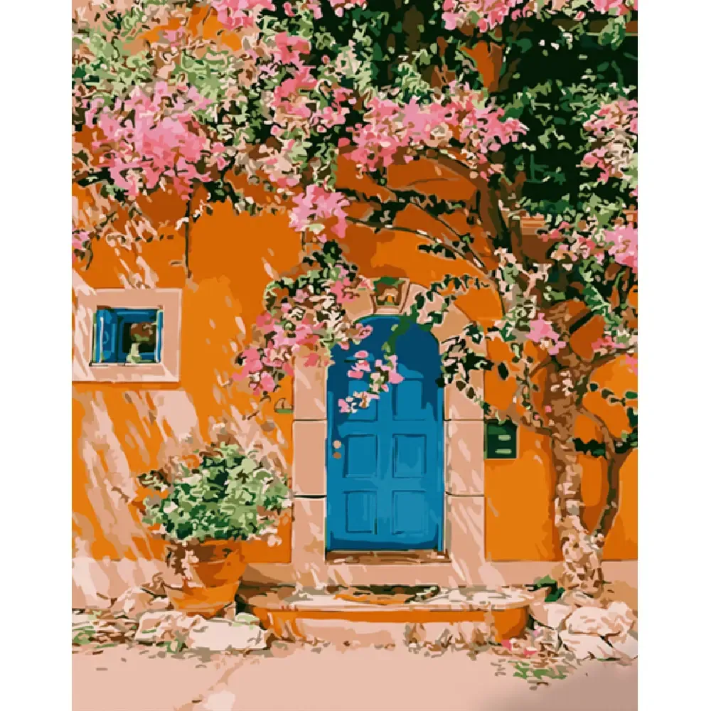 Pictură pe numere Verandă din Provence, 40×50 cm, Strateg (GS1268)