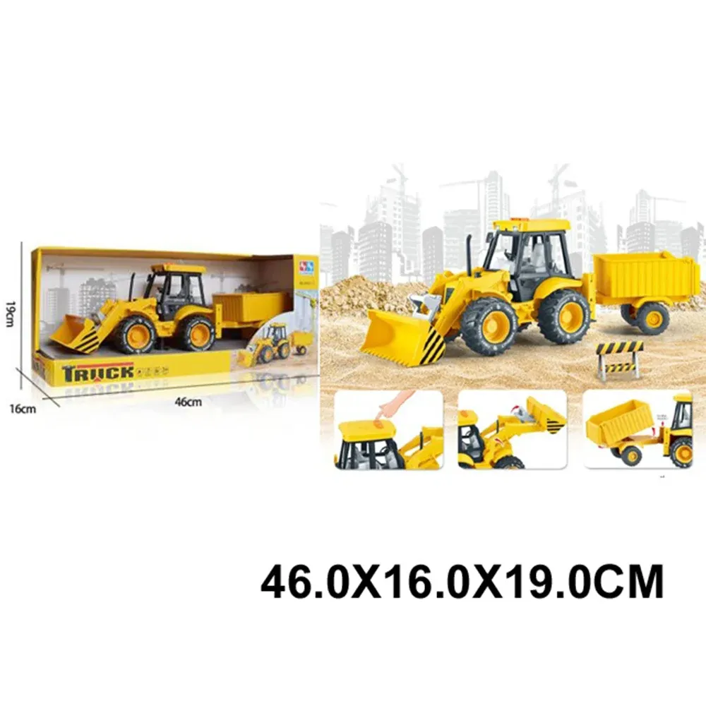 Tractor cu remorca cu inertie,cu sunete si lumini (36610)
