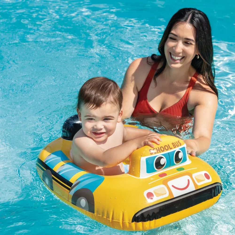Colac gonflabil cu scaun tip mașinuță, 84×58 cm, max. 15 kg, 3 modele, 1–2 ani, Intex (59586)