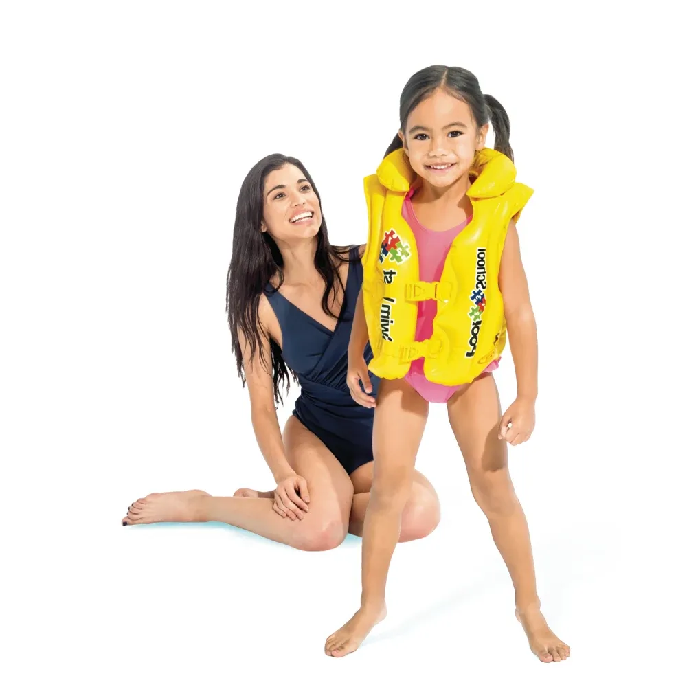 Vestă de înot gonflabilă Pool School, 50×47 cm, 3–6 ani, Intex (58660)