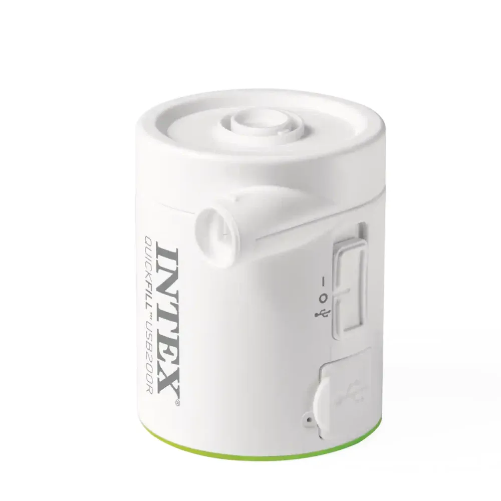 Pompă electrică reîncărcabilă QuickFill USB200R, 200 l/min, USB 5V, 2A, 2 duze, Intex (66637)