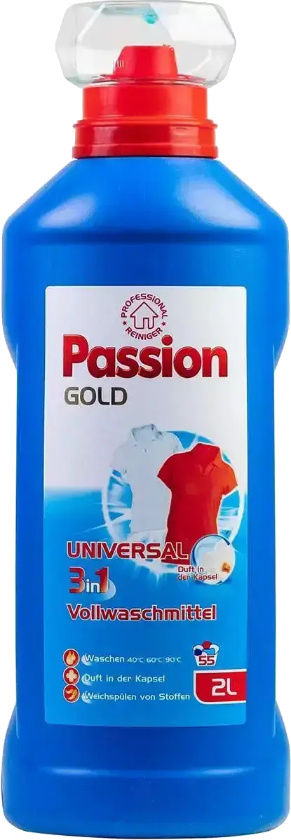 Detergent lichid Passion Gold 2 L 3in1 vollwaschmittel univer