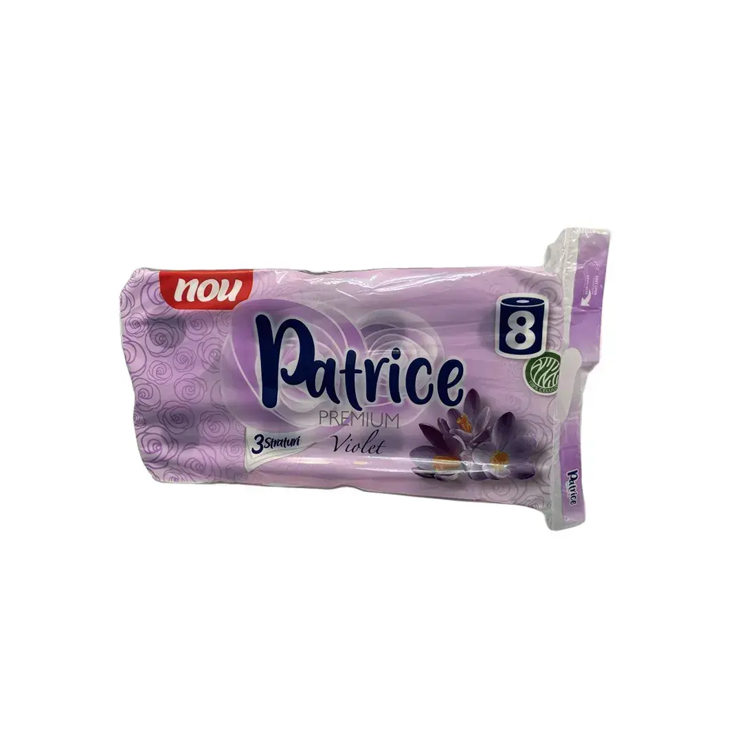Hirtie igienica Patrice Violet 8 role 3 str 145 foi 12*9.5 cm