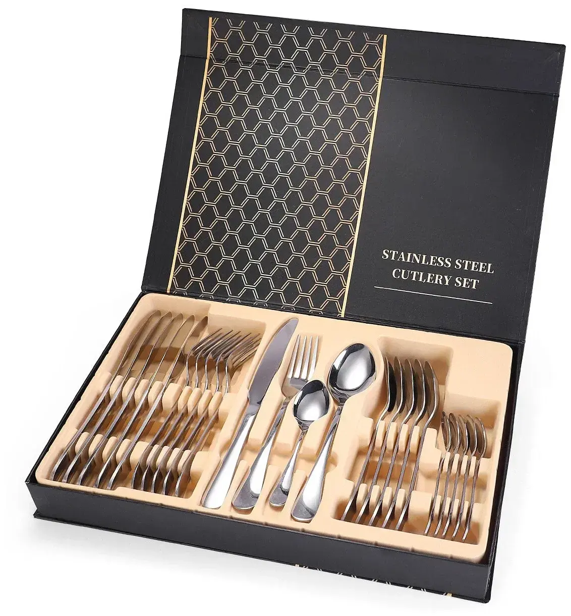 Tacimuri set Inox 24 pcs - Kak-101   410SS , Cod 405