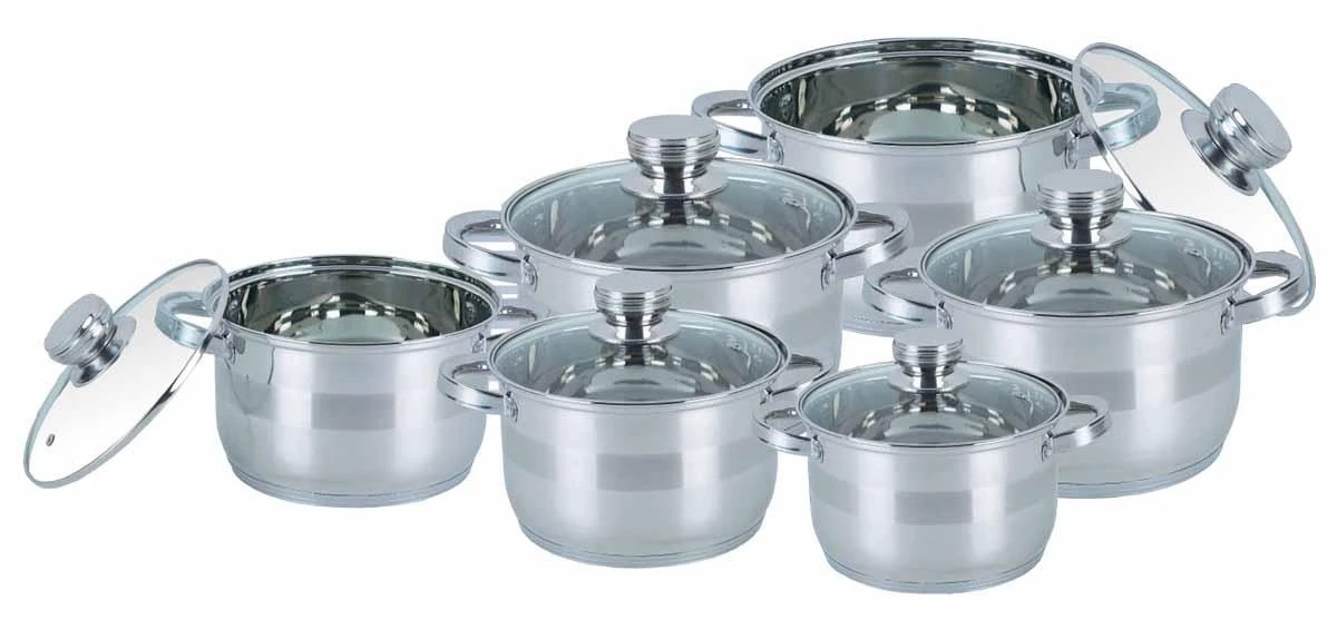 Set Cratite inox  2.1/2.9/2.9/3.9/6.6/7.7 L - BH 71275N