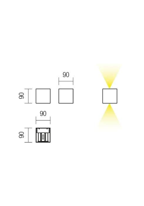 Aplică Amplitude LED 7.7 W 3000 K BLACK