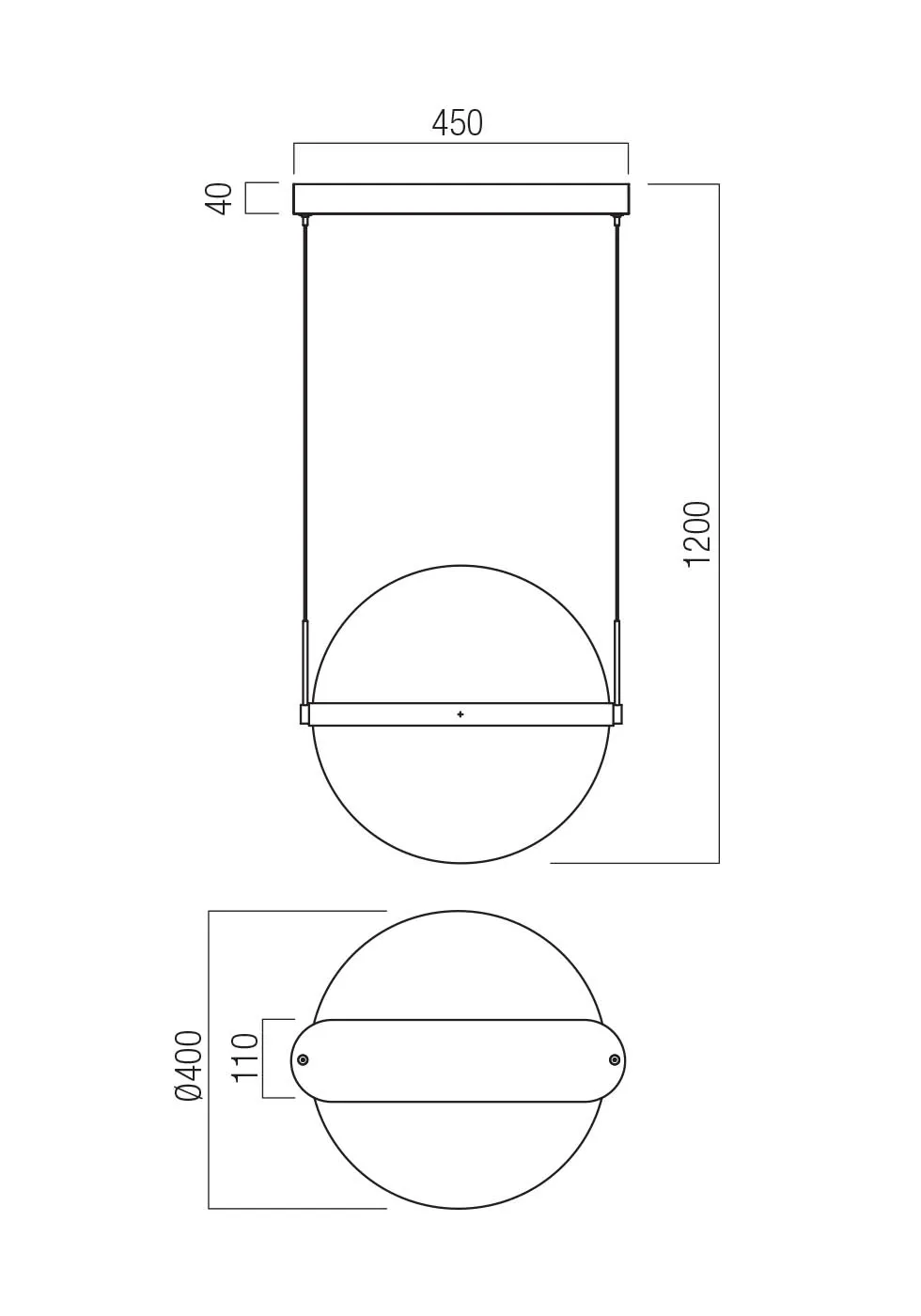 Suspensie Atlas LED 34 W IP20 SBK 2700 K