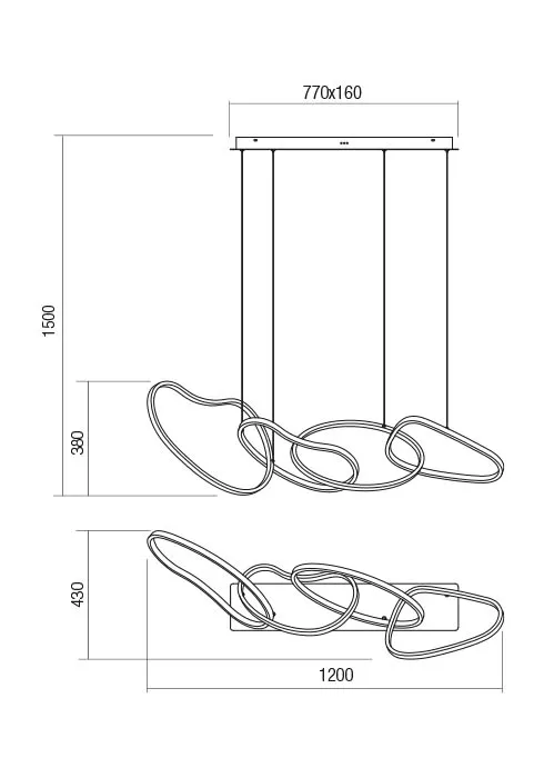 Suspensie Bias LED 90 W CCT WH
