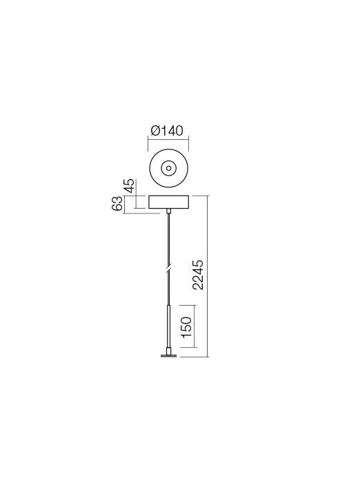 Подвесной светильник Bilia KIT SURFACE (DRIVER INCLUDED MAX.30 W) IP44 CH