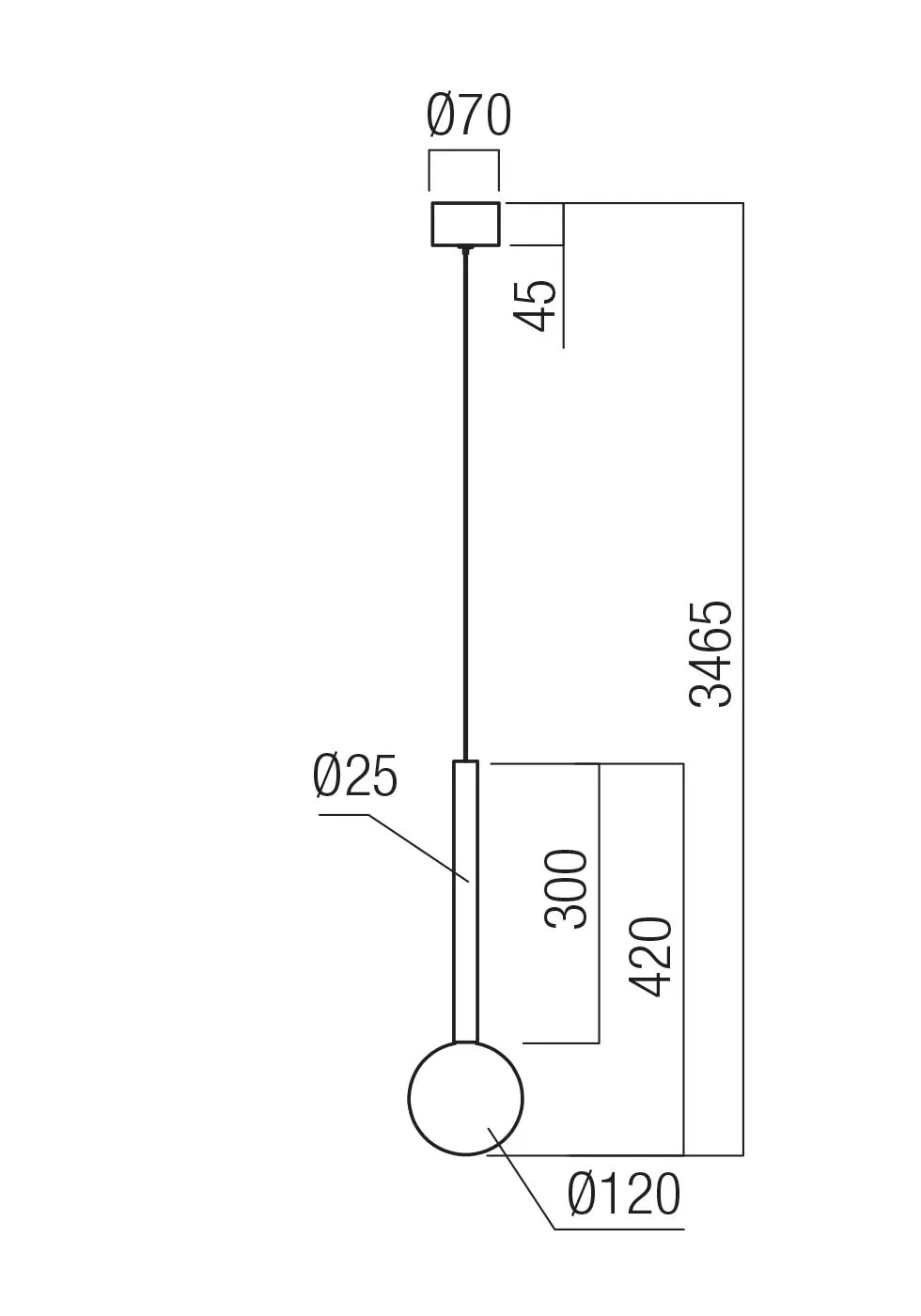 Suspensie Bolla LED 8 W 2700 K/3000 K COFFEE TRIAC