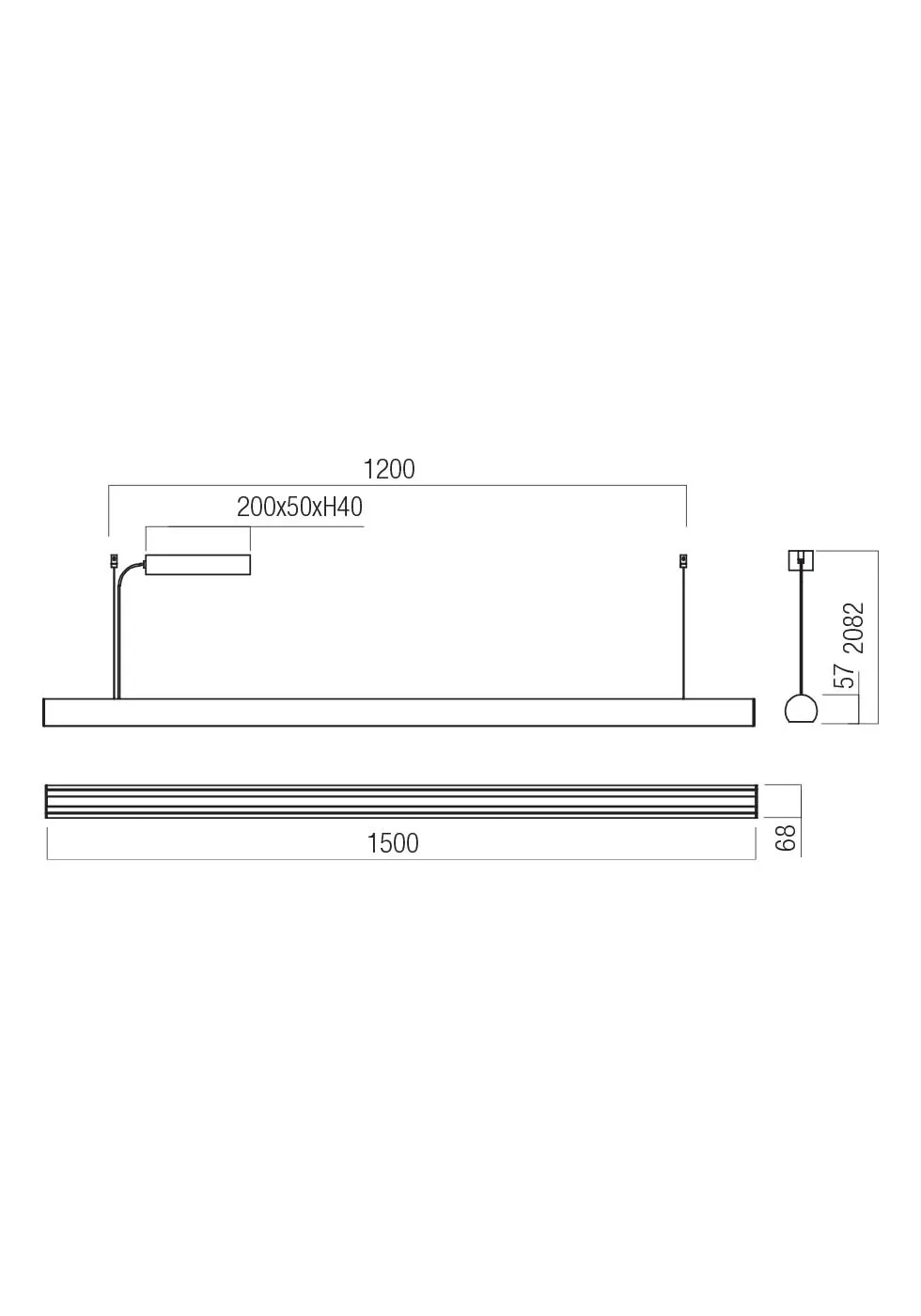 Suspensie Cityline LED 35 W 3000 K/4000 K SWH(150)TRIAC