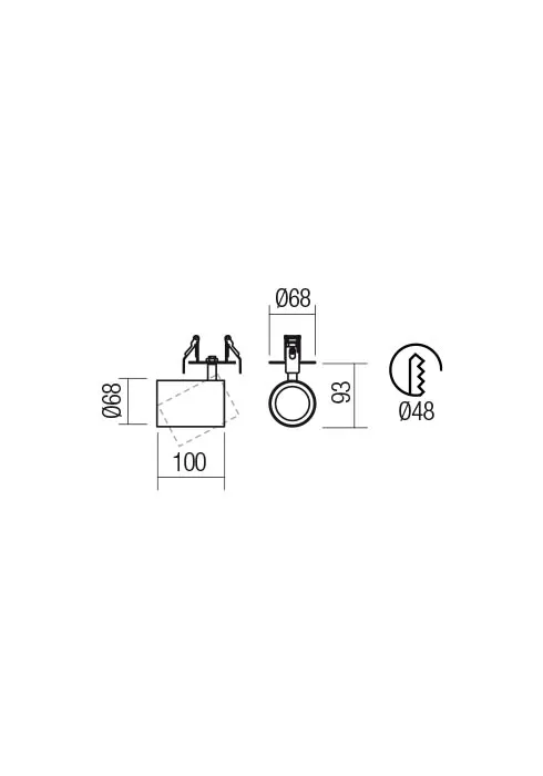 Proiector Corinth 1X7W GU10 H100 SBK