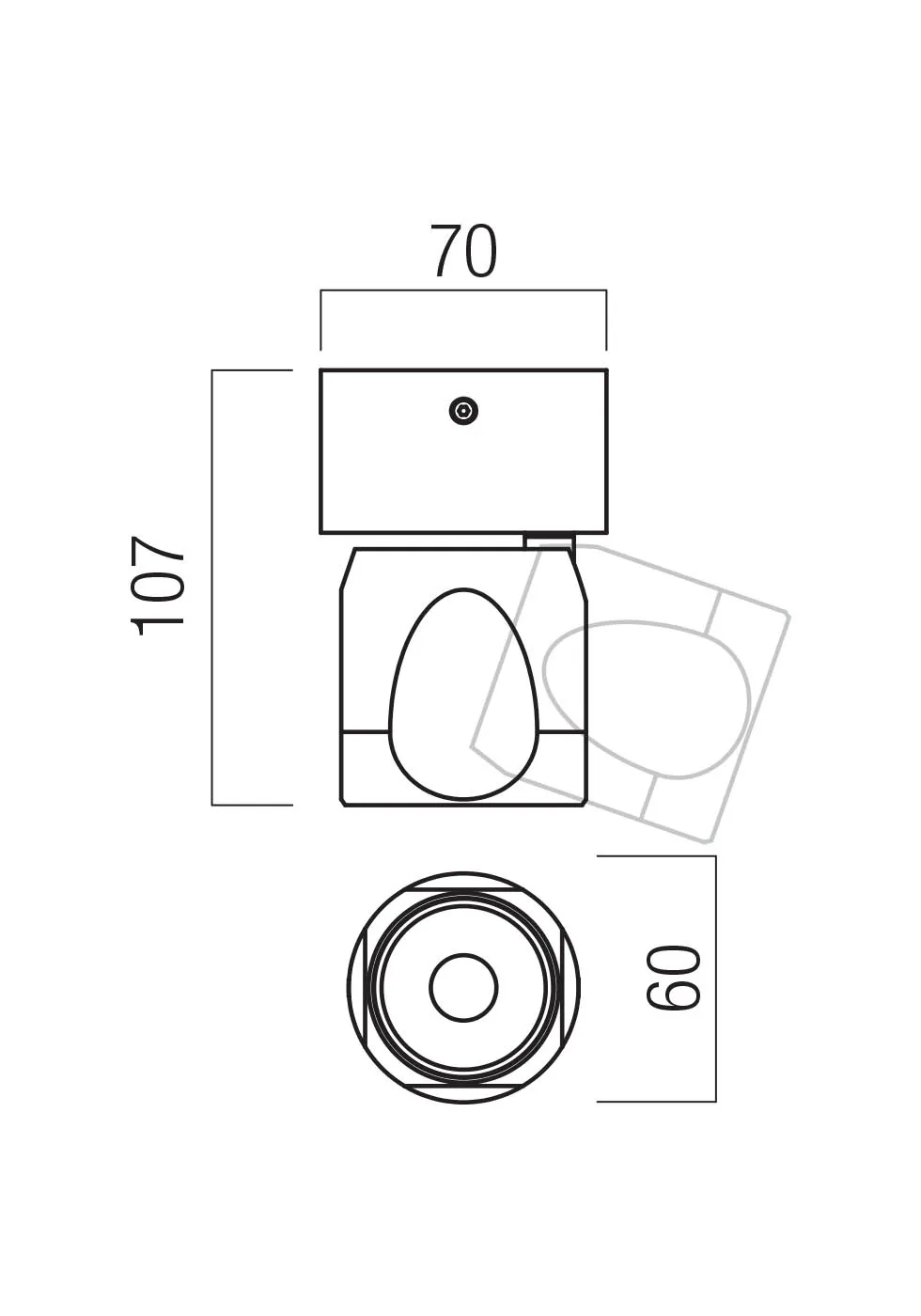 Aplică / plafonieră Crisp LED 8 W 2700 K/3000 K SILVER COFFEE TRIAC