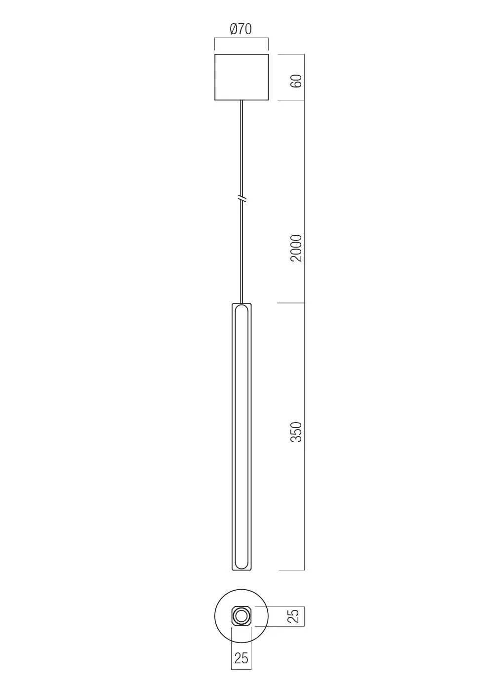 Suspensie Crisp LED 9.5 W 3000 K SBK (35)TRIAC