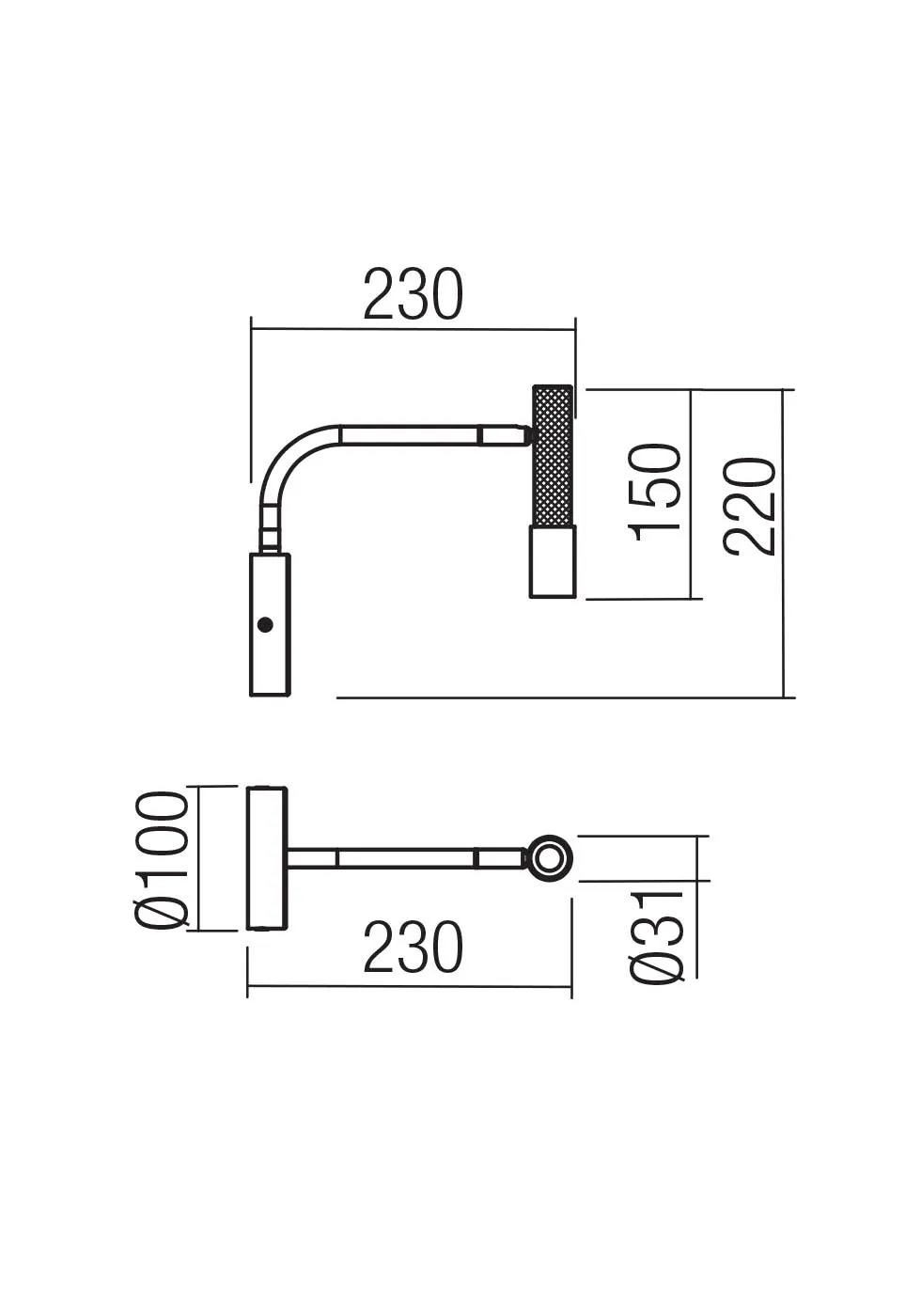 Aplică Drill LED 8 W 3000 K BK 3