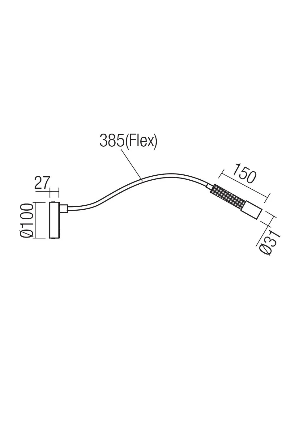 Aplică Drill LED 8 W 2700 K BK WITH FLEXIBLE ARM