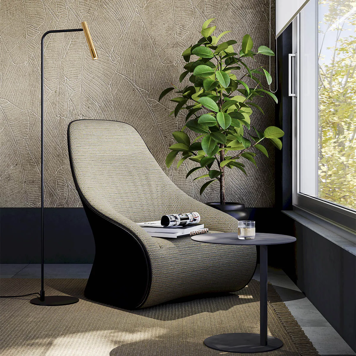 Lampadar Drill LED 8 W 3000 K BK WITH FLEXIBLE ARM