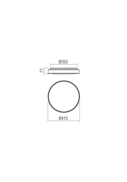 Plafonieră Erie 24 W 3000 K IP22 WH